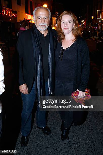 Actor Francis Perrin and his wife Gersende Dufromentel attend the 'Trophees du Bien Etre' by Beautysane : 2nd Award Ceremony at Theatre Montparnasse...