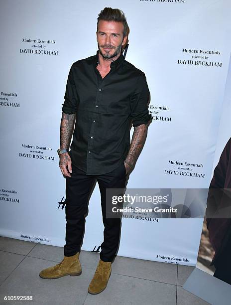 David Beckham Launches New H&M Modern Essentials Campaign at H&M on September 26, 2016 in Los Angeles, California.