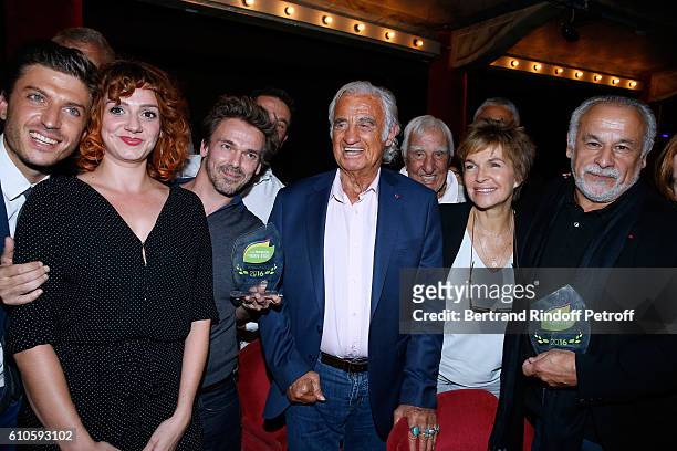 Awarded for Art, Camille Favre-Bulle and Team of Show "Ivo Livi ou le destin d'Yves Montand", actors Jean-Paul Belmondo, Charles Gerard, awarded...