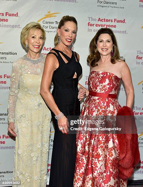 Anka Palitz, Michelle Riggi and Ann Van Ness attend the The Actors Fund Presents The Career Transition For Dancers Gala at Marriott Marquis Hotel on...