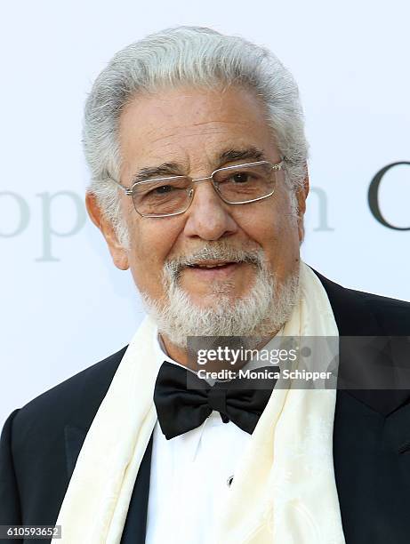 Tenor Placido Domingo attends the Met Opera 2016-2017 Season Opening Performance Of "Tristan Und Isolde" at The Metropolitan Opera House on September...