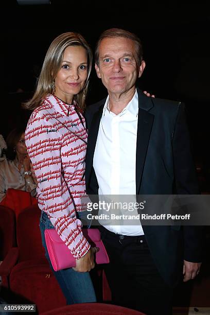 Doctor Frederic Saldmann and his wife Marie attend the 'Trophees du Bien Etre' by Beautysane : 2nd Award Ceremony at Theatre Montparnasse on...
