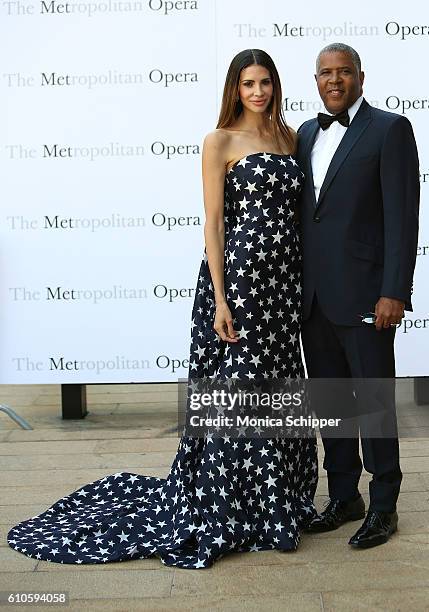 Hope Smith and Robert Smith attend the Met Opera 2016-2017 Season Opening Performance Of "Tristan Und Isolde" at The Metropolitan Opera House on...