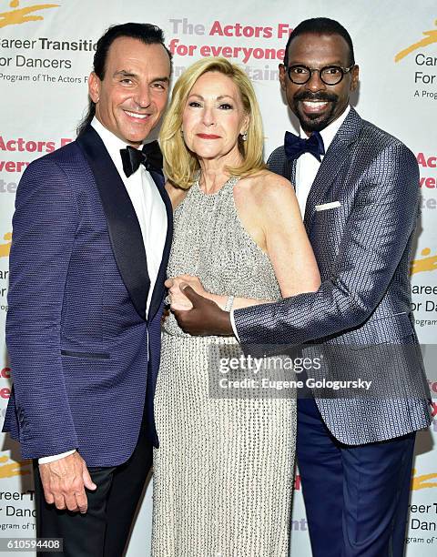 Joe Lanteri, Janice Becker and guest attend the The Actors Fund Presents The Career Transition For Dancers Gala at Marriott Marquis Hotel on...