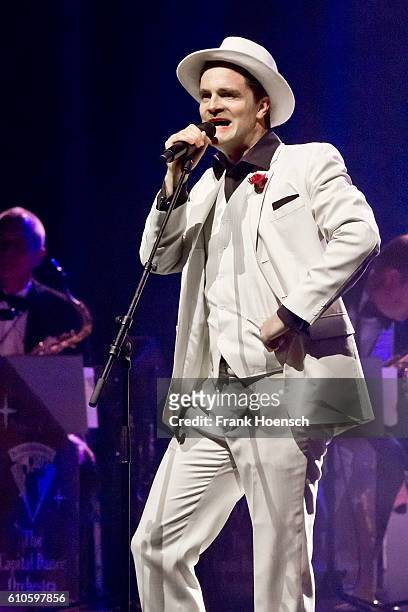 German singer Bodo Wartke performs live during a concert at the Admiralspalast on September 23, 2016 in Berlin, Germany.
