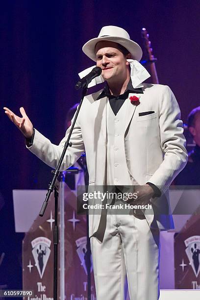 German singer Bodo Wartke performs live during a concert at the Admiralspalast on September 23, 2016 in Berlin, Germany.