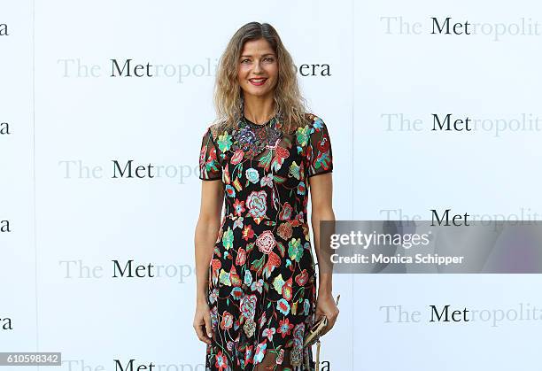 Actress Jill Hennessy attends the Met Opera 2016-2017 Season Opening Performance Of "Tristan Und Isolde" at The Metropolitan Opera House on September...