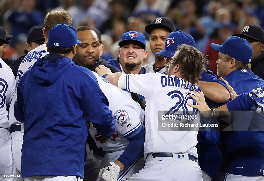 Blue Jays play Yankees at the Rogers Centre in Toronto.