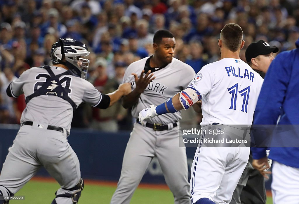 Blue Jays play Yankees at the Rogers Centre in Toronto.
