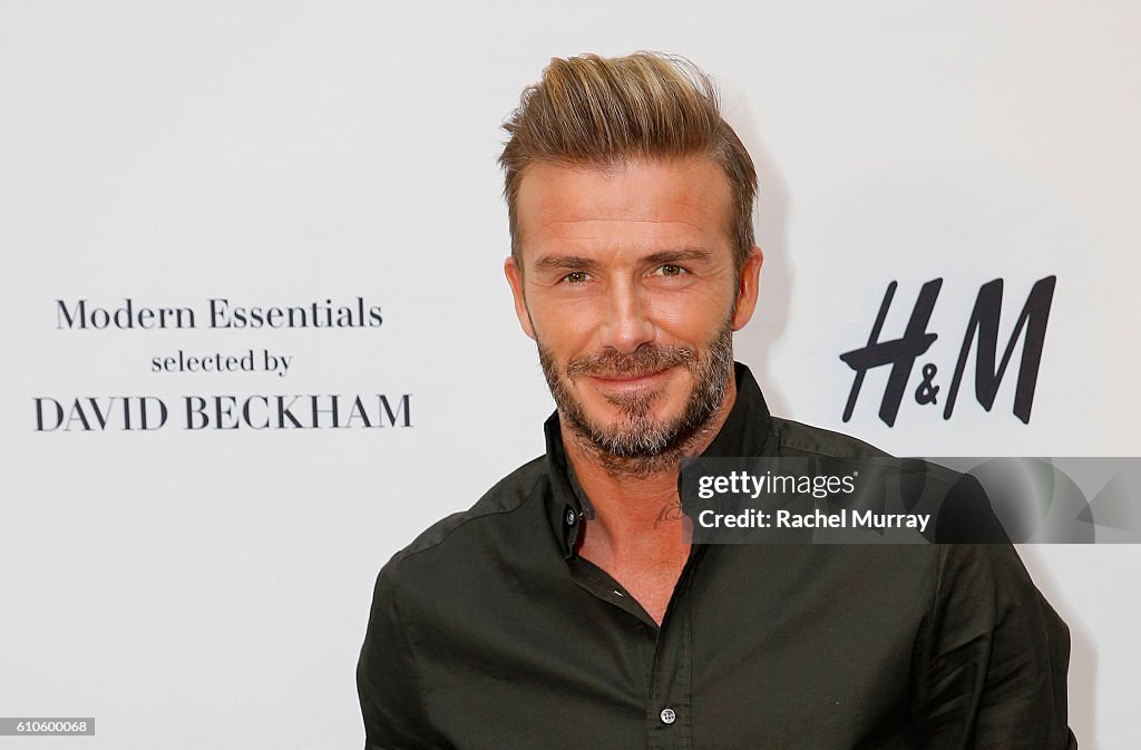 David Beckham Launches H&M Modern Essentials Campaign In Los Angeles Area