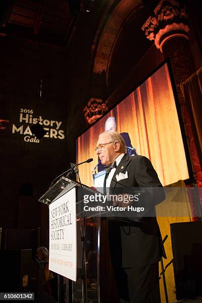 Roger Hertog presents at the New-York Historical Society's History Makers Gala 2016 at Cipriani 42nd Street on September 26, 2016 in New York City.