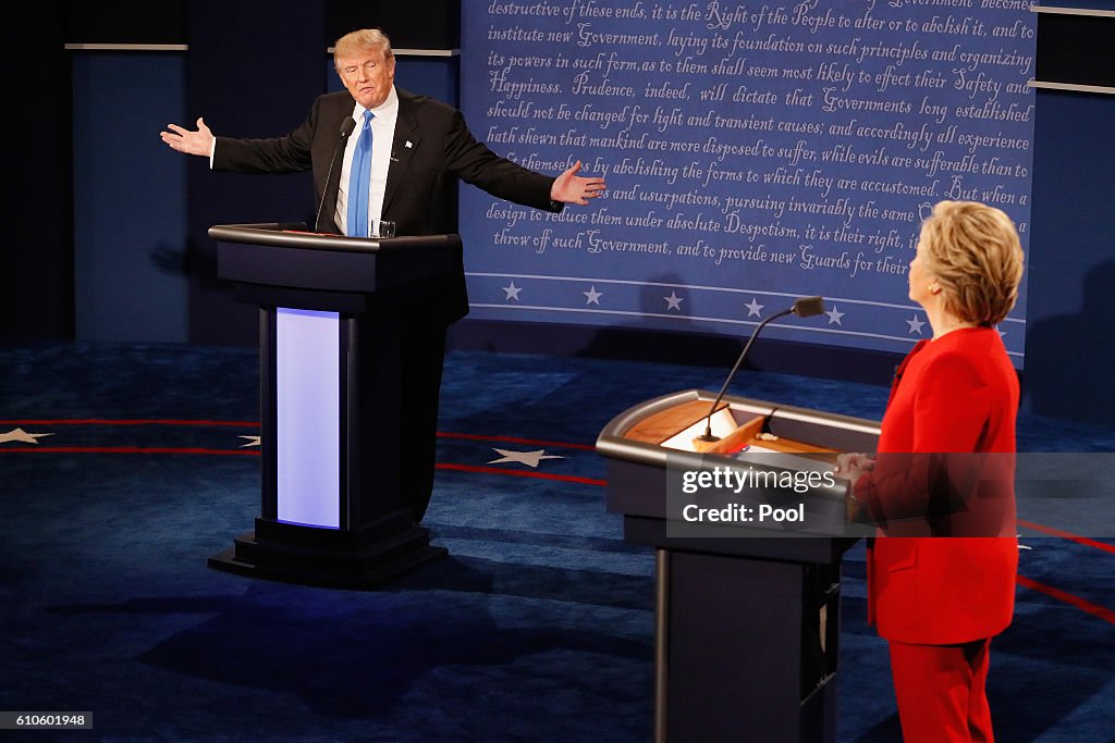 Hillary Clinton And Donald Trump Face Off In First Presidential Debate At Hofstra University