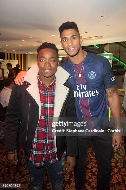 Audrey Tcheumeo and Tony Yoka attend the Fifa 17 Xperience Party at Le Cercle Cadet on September 26, 2016 in Paris, France.