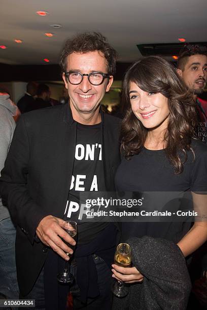 Cyrille Eldin and Sandrine Calvayrac attend the Fifa 17 Xperience Party at Le Cercle Cadet on September 26, 2016 in Paris, France.