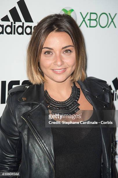 Priscilla Betti attends the Fifa 17 Xperience Party, at Le Cercle Cadet on September 26, 2016 in Paris, France.