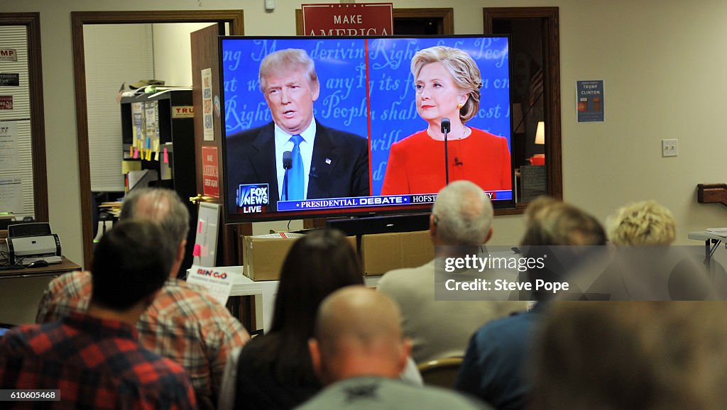 Presidential Debate Watch Party in Urbandale, Iowa.