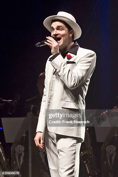 German singer Bodo Wartke performs live during a concert at the Admiralspalast on September 23, 2016 in Berlin, Germany.