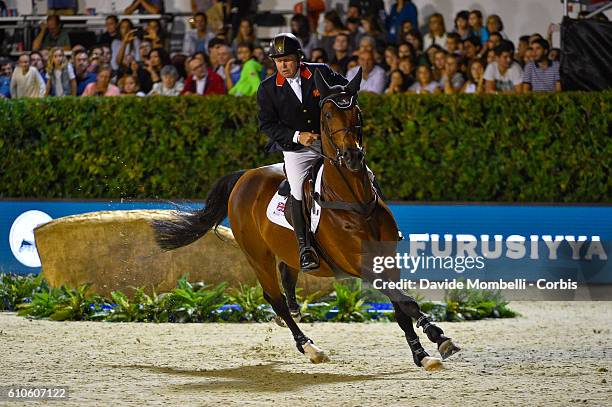 Nick of England, rider Big Star, Olympic champions Rio de Janeiro in 2016, during the CSIO Barcelona Furusiyya FEI Nations Cup Jumping Final First...