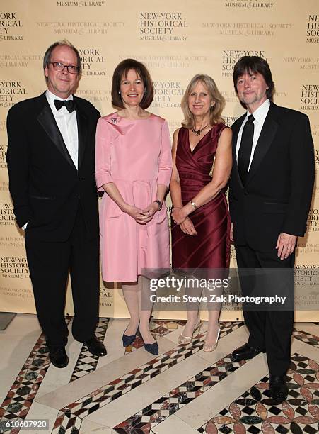 Ric Burns, Pam Schaffer, Louise Mirrer and Ken Burns attend 2016 New-York Historical Society History Makers Gala at Cipriani 42nd Street on September...
