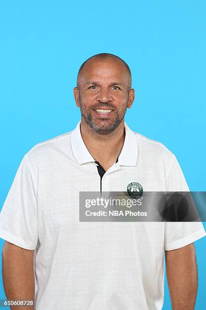 Head coach Jason Kidd of the Milwaukee Bucks poses for a head shot during the 2016-2017 Milwaukee Bucks Media Day on September 26, 2016 at the...