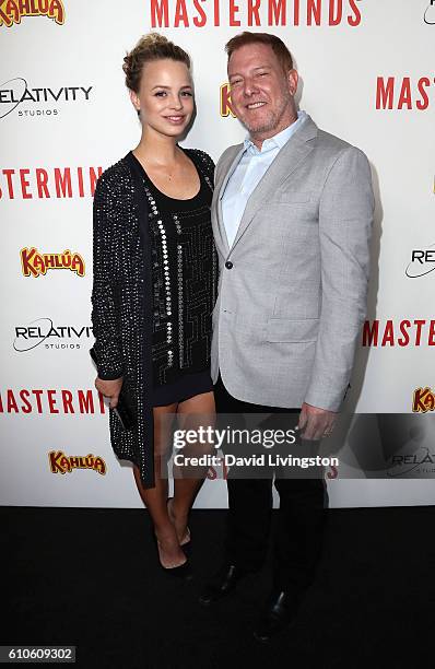 Relativity Media CEO Ryan Kavanaugh and wife Jessica Roffey attend the premiere of Relativity Media's "Masterminds" at TCL Chinese Theatre on...