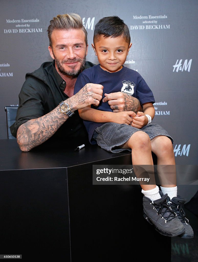 David Beckham Launches H&M Modern Essentials Campaign In Los Angeles Area