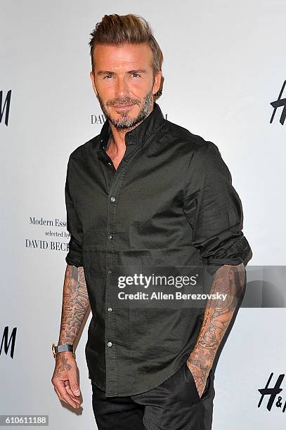 David Beckham Launches New H&M Modern Essentials Campaign at H&M on September 26, 2016 in Los Angeles, California.