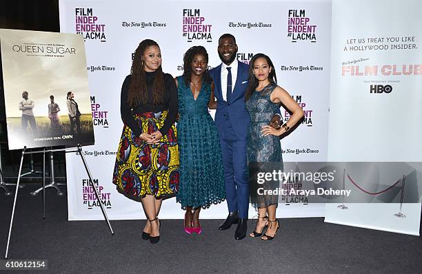 Ava DuVernay, Rutina Wesley, Kofi Siriboe and Dawn-Lyen Gardner attend Film Independent at LACMA - An Evening With Ava DuVernay and Oprah Winfrey at...