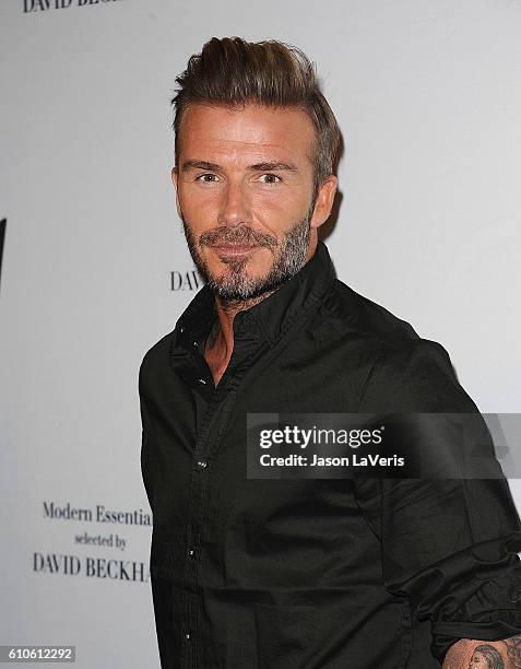 David Beckham launches the new H&M Modern Essentials campaign at H&M on September 26, 2016 in Los Angeles, California.