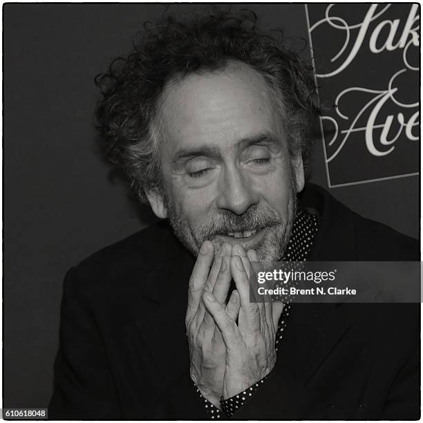 Director Tim Burton attends the "Miss Peregrine's Home for Peculiar Children" New York premiere held at Saks Fifth Avenue on September 26, 2016 in...