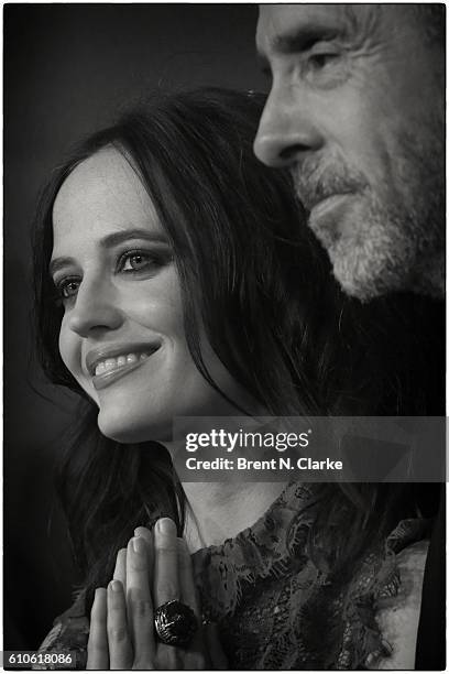 Actress Eva Green and director Tim Burton attend the "Miss Peregrine's Home for Peculiar Children" New York premiere held at Saks Fifth Avenue on...