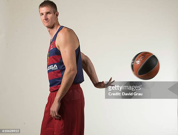 Justin Doellman, #5 of FC Barcelona Lassa poses during the 2016/2017 Turkish Airlines EuroLeague Media Day at Palau Blaugrana on September 26, 2016...