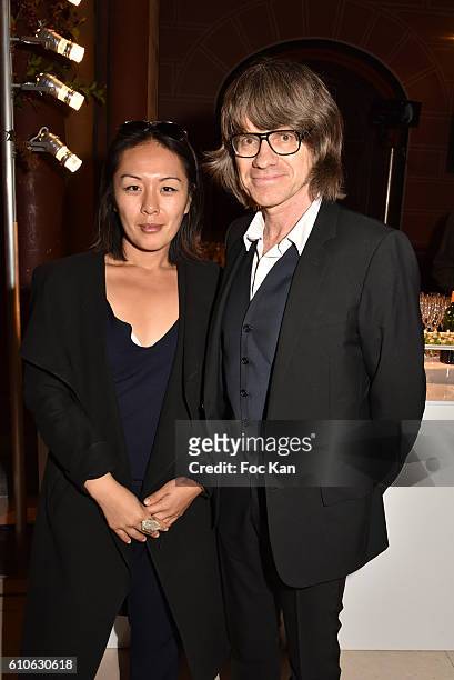 Amy Chow and Frederic Rebet from Label Le Chiffre attend "Best of Paris Volume 3 ": Catalogue Launch Cocktail at Musee des Arts et Metiers on...