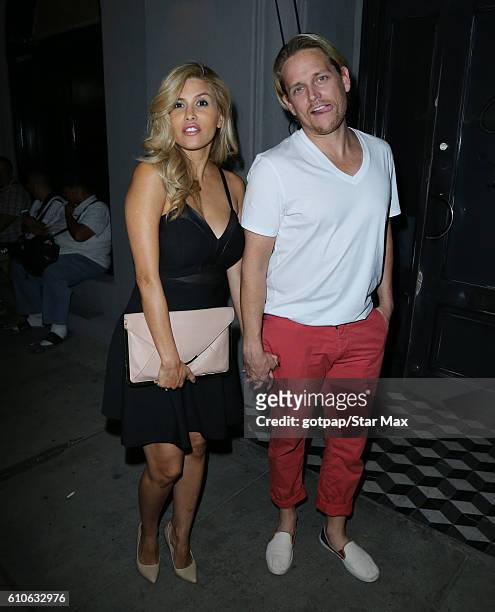 Actress Rachel Sterling and dancer Damian Whitewood are seen on September 26, 2016 in Los Angeles, California.