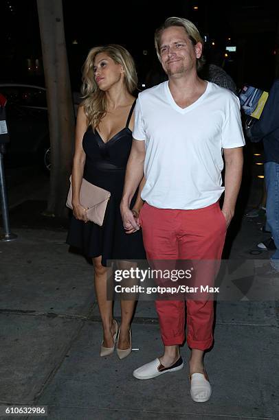 Actress Rachel Sterling and dancer Damian Whitewood are seen on September 26, 2016 in Los Angeles, California.