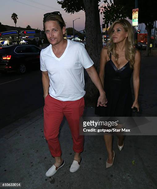 Dancer Damian Whitewood and actress Rachel Sterling are seen on September 26, 2016 in Los Angeles, California.