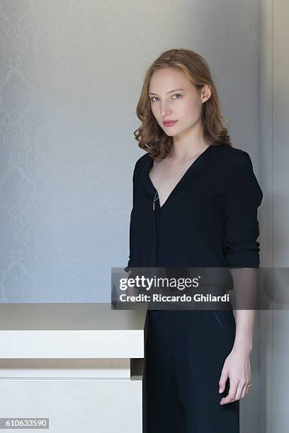 Actress Julia Roy is photographed for Self Assignment on September 7 2016 in Venice, Italy.