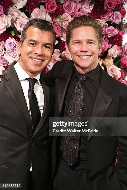 Jack Noseworthy and Sergio Trujillo attend the 2016 American Theatre Wing Gala honoring Cicely Tyson at the Plaza Hotel on September 22, 2016 in New...