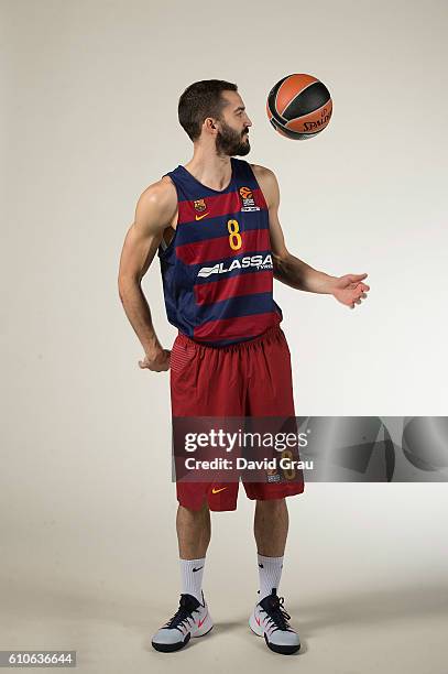 Pau Ribas, #8 of FC Barcelona Lassa poses during the 2016/2017 Turkish Airlines EuroLeague Media Day at Palau Blaugrana on September 26, 2016 in...
