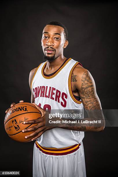 Jordan McRae of the Cleveland Cavaliers poses for a portrait during 2016-2017 Cleveland Cavaliers Media Day at the Cleveland Clinic Courts on...