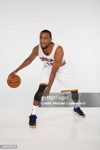 Markel Brown of the Cleveland Cavaliers poses for a portrait during 2016-2017 Cleveland Cavaliers Media Day at the Cleveland Clinic Courts on...