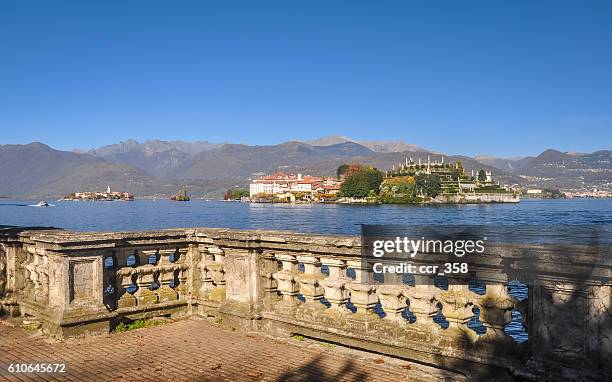 the borromean islands from stresa - isola bella stock pictures, royalty-free photos & images