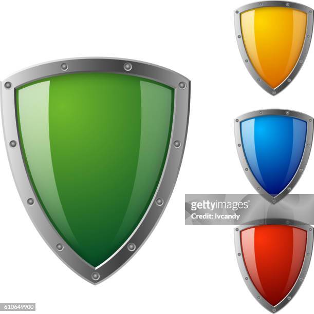 colorful sheild - shielding stock illustrations