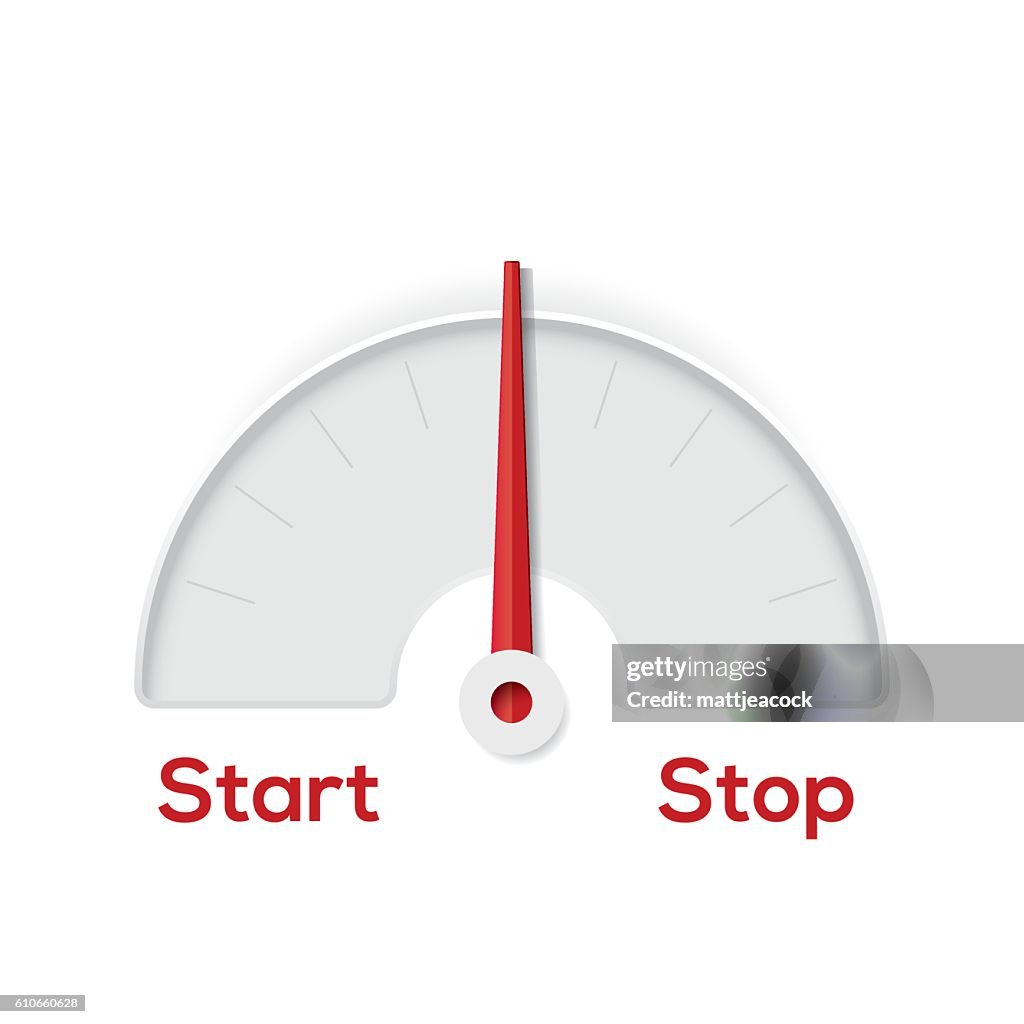 Start Stop Indicator Gauge High-Res Vector Graphic - Getty Images