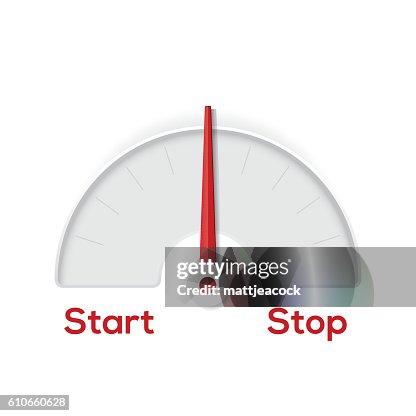 Start Stop Indicator Gauge High-Res Vector Graphic - Getty Images