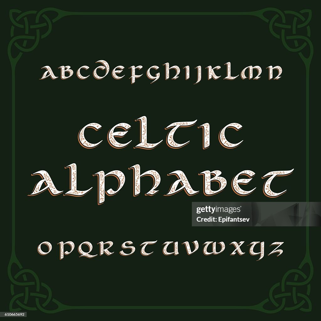 Celtic Alphabet Font High-Res Vector Graphic - Getty Images