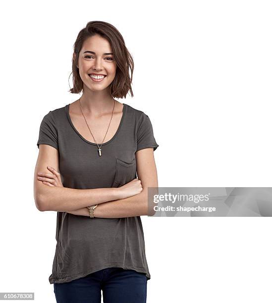 be yourself and your confidence will shine through - young women stock pictures, royalty-free photos & images