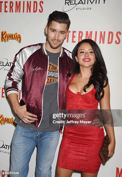 Hairstylist Jeff Wittek and actress/singer Cierra Ramirez attend the premiere of Relativity Media's 'Masterminds' held at TCL Chinese Theatre on...