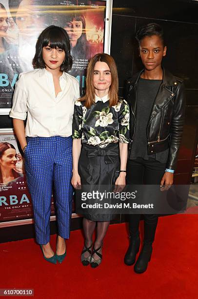 Isabella Laughland, Shirley Henderson and Letitia Wright attend a charity screening of "Urban Hymn" in support of NSPCC Childline at The Curzon...