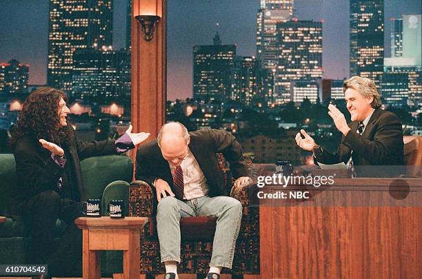 Episode 1105 -- Pictured: Radio personality Howard Stern, political commentator James Carville during an interview with host Jay Leno on March 7,...